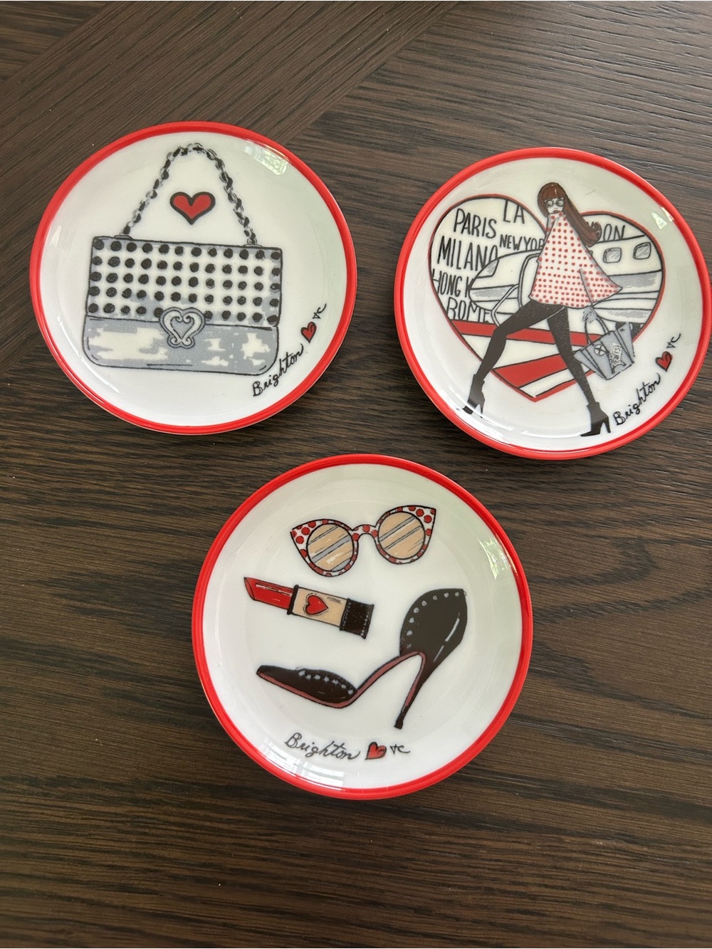 Brighton Ceramic Fashion Trinket Dishes PICK ONE. BUY NOW 4” Porcelain